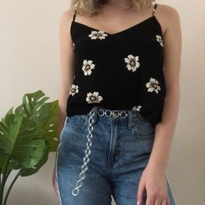 Open Back Floral Top